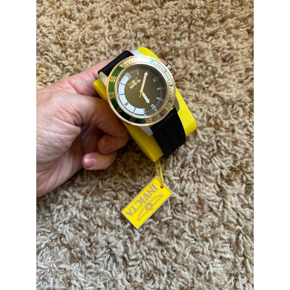 Invicta Specialty Compass Pro Diver Watch 45mm Green Black Silicone Band New